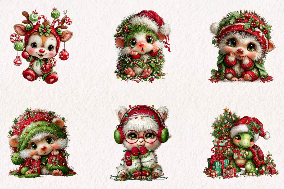Hilarious Holiday Animal Characters, a Seasonal Illustration by CreationArt (Photo 3 of 7)