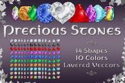 Precious Gem Stone Vectors, an Object Graphic by Abysm Internal (Thumbnail 1 of 3)