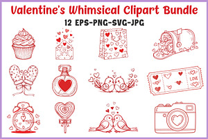 Whimsical Hand-Drawn Valentine SVG, a Seasonal Illustration by Gfx Expert Team