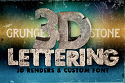 Stone - 3D Lettering + Font, a Font by MIIM (Thumbnail 1 of 5)