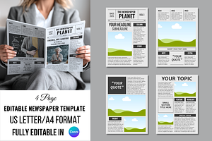 Vintage Newspaper Template, an Invitation Template by ZoloDesignHub