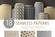 18 Monochrome Geometric Patterns, a Pattern Graphic by Jennadesigns (Thumbnail 2 of 15)