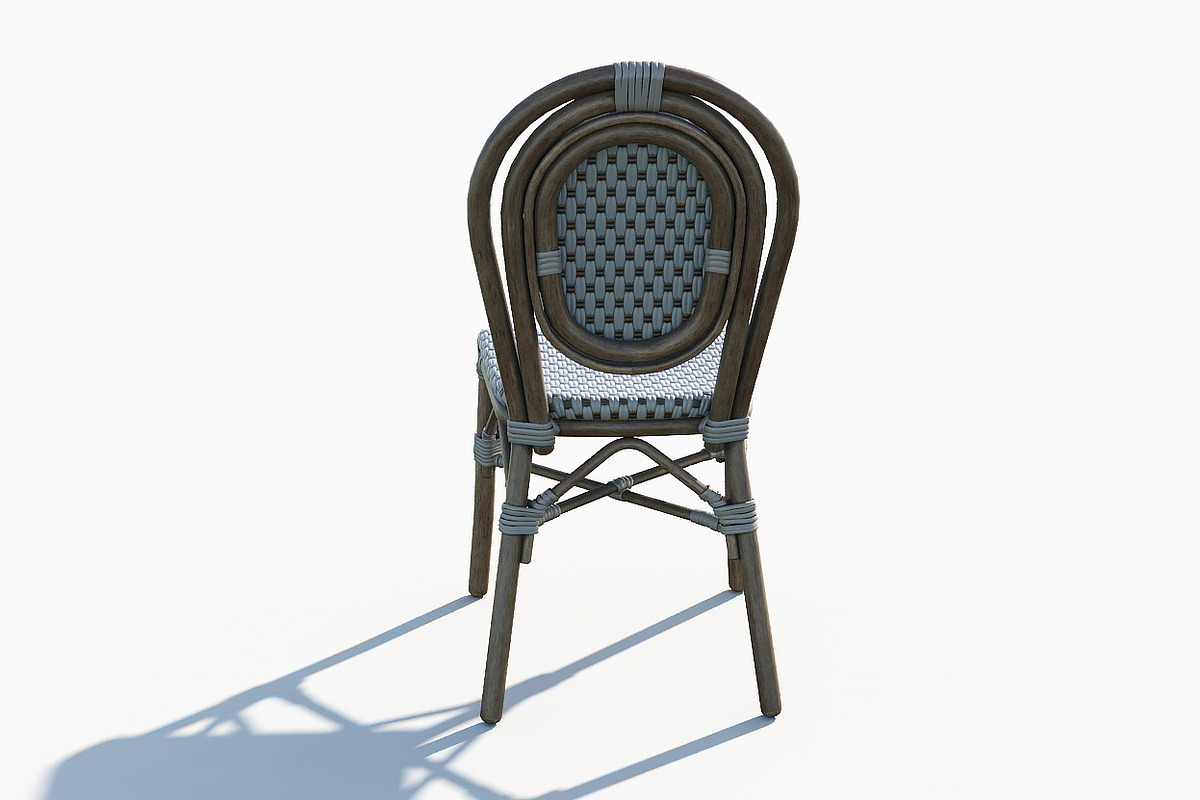 Wicker Bistro Chair, a Furniture 3D Model by happy brush (Photo 6 of 18)