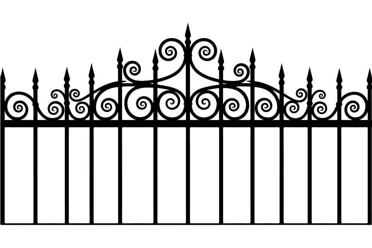 Luxury Scrollwork Iron Fence, an Object Graphic by Designer_Momina (Photo 12 of 14)