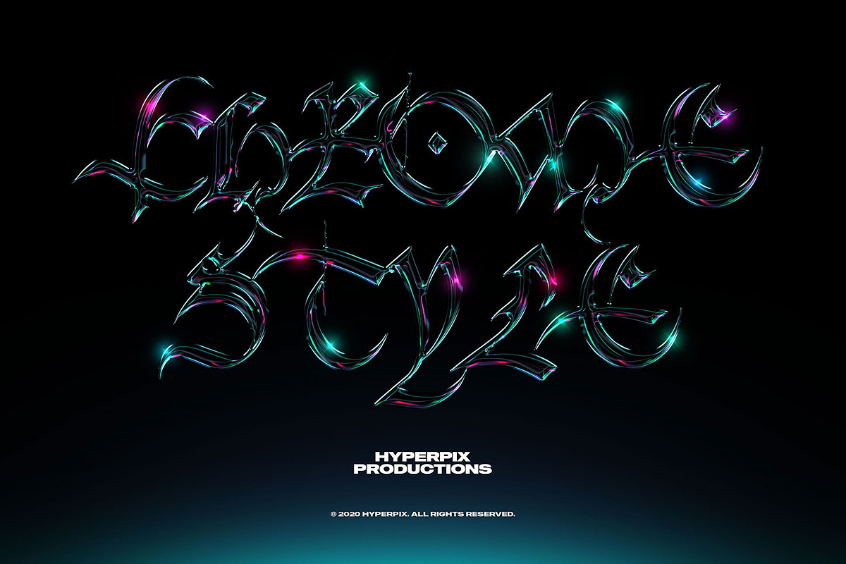 Chrome Text Styles Bundle - 50% OFF, a Layer Style Add-On by Hyperpix Productions (Photo 27 of 47)