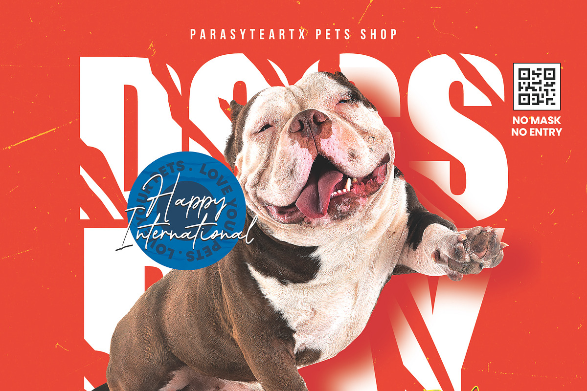 Happy International Dogs Day Flyer, a Flyer Template by iDoodle Studio