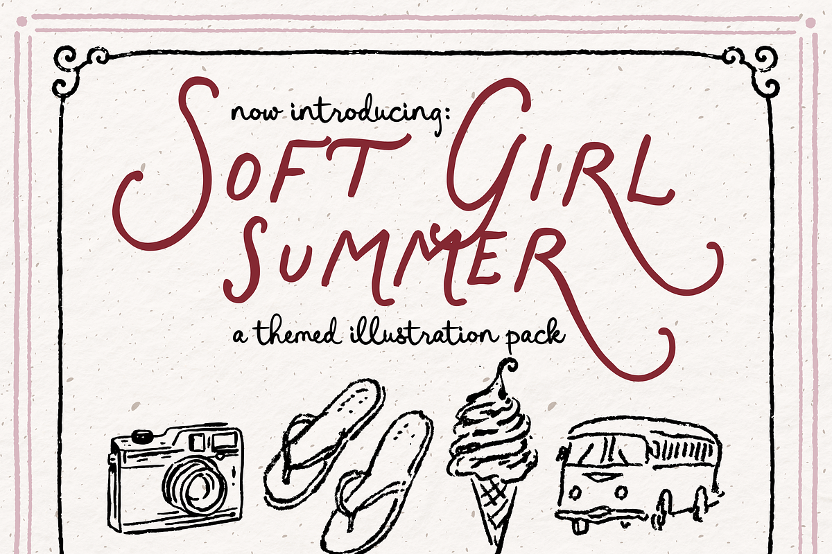 Summer Soft Girl Clipart, Beach, an Object Graphic by The October Creative (Photo 2 of 7)