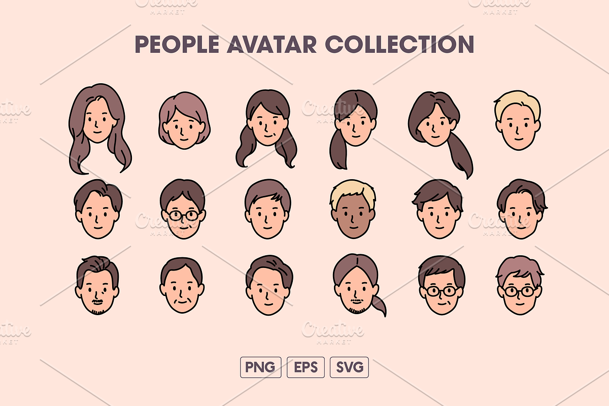 People Avatar Pack, an Object Graphic by Sinando Studio (Photo 2 of 4)