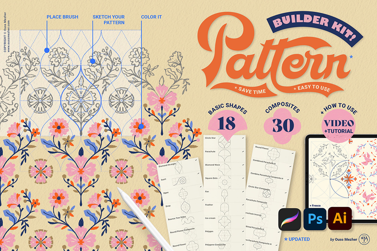 Pattern Builder Kit, a Brushes & More by Ouss Mezher (Photo 1 of 9)