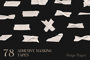 Beige Paper Adhesive Masking Tapes, a Texture Graphic by Ksuview
