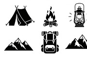 Camping Adventure Silhouette Icon, an Illustration by Artivon (Thumbnail 35 of 51)