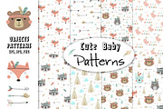 Baby Patterns! Cute Indians!, a Pattern Graphic by Irene_Boiko_ART (Thumbnail 1 of 11)
