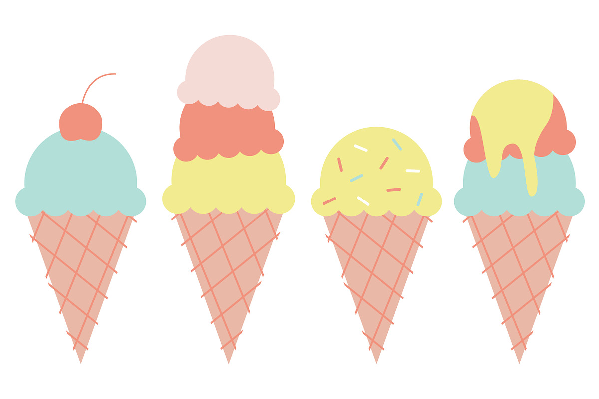Vector Ice Cream Cones, an Illustration by Sarah Hearts (Photo 2 of 2)