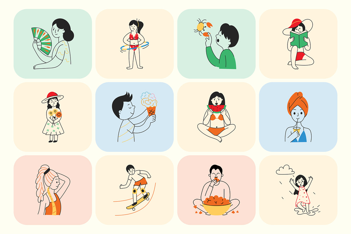 Summer Illustration Art Set, a Seasonal Illustration by Vectors Market (Photo 6 of 8)