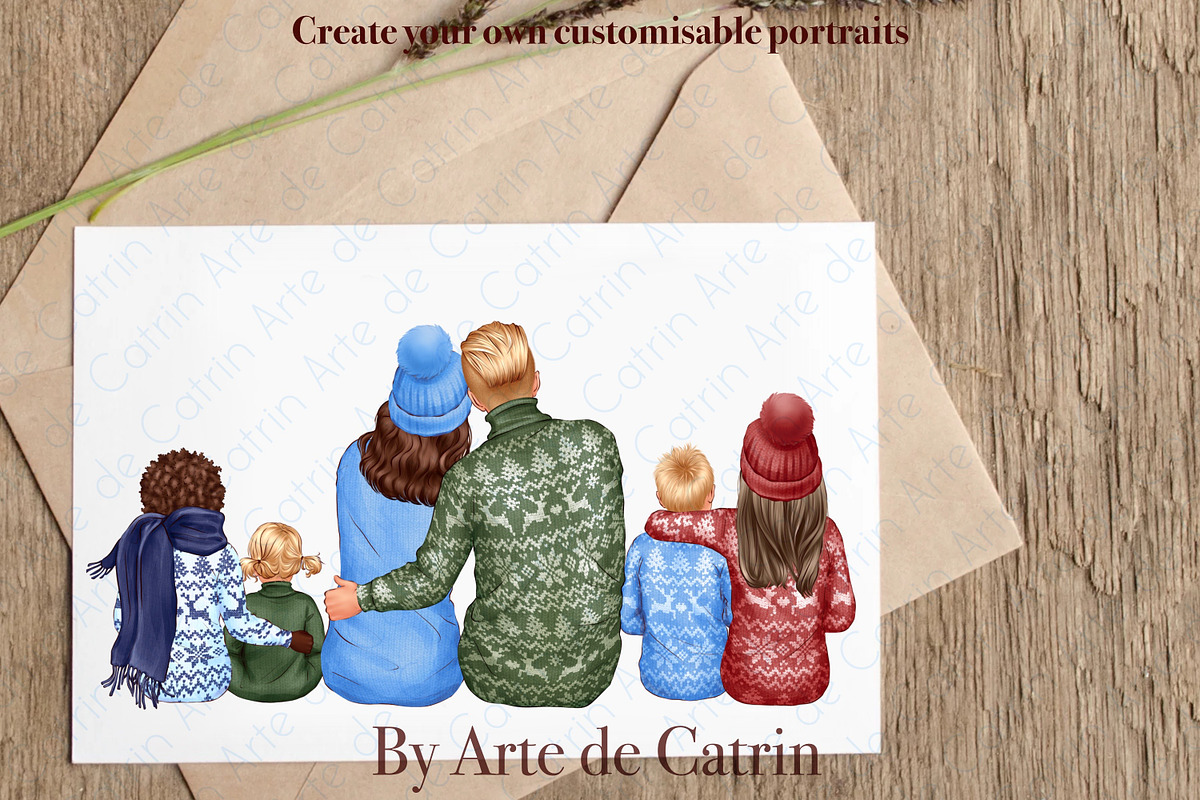 Winter Family Look Clipart, a Decorative Illustration by ArtedeCatrin (Photo 9 of 11)