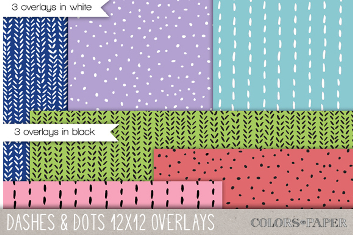 Dashes & Dots 12x12 Doodle Overlays, an Illustration by Colors on Paper (Photo 1 of 2)