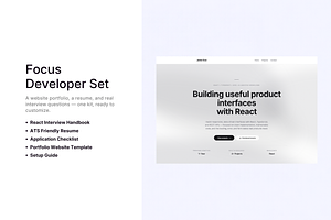 Focus Developer Set - React, Next.js, a React Template by sturanovic.ms
