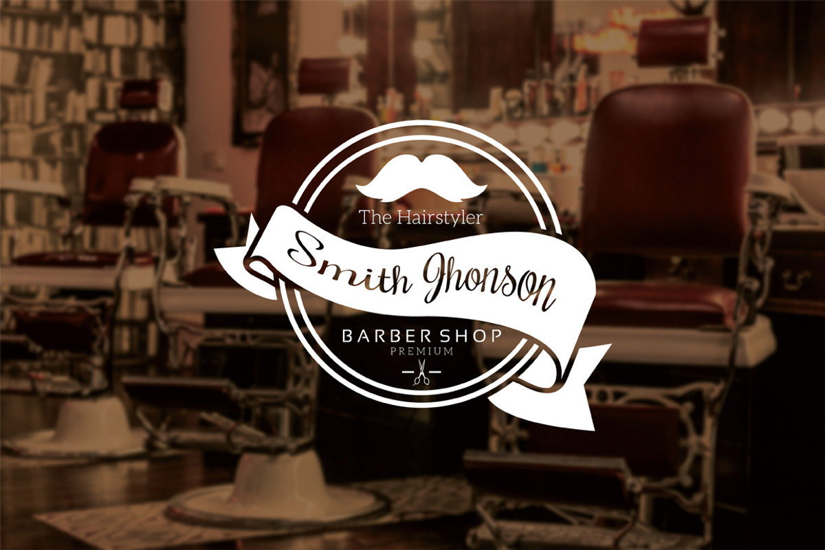 Barber Shop Logo Emblems, a Branding & Logo Template by Artha Desain (Photo 5 of 14)