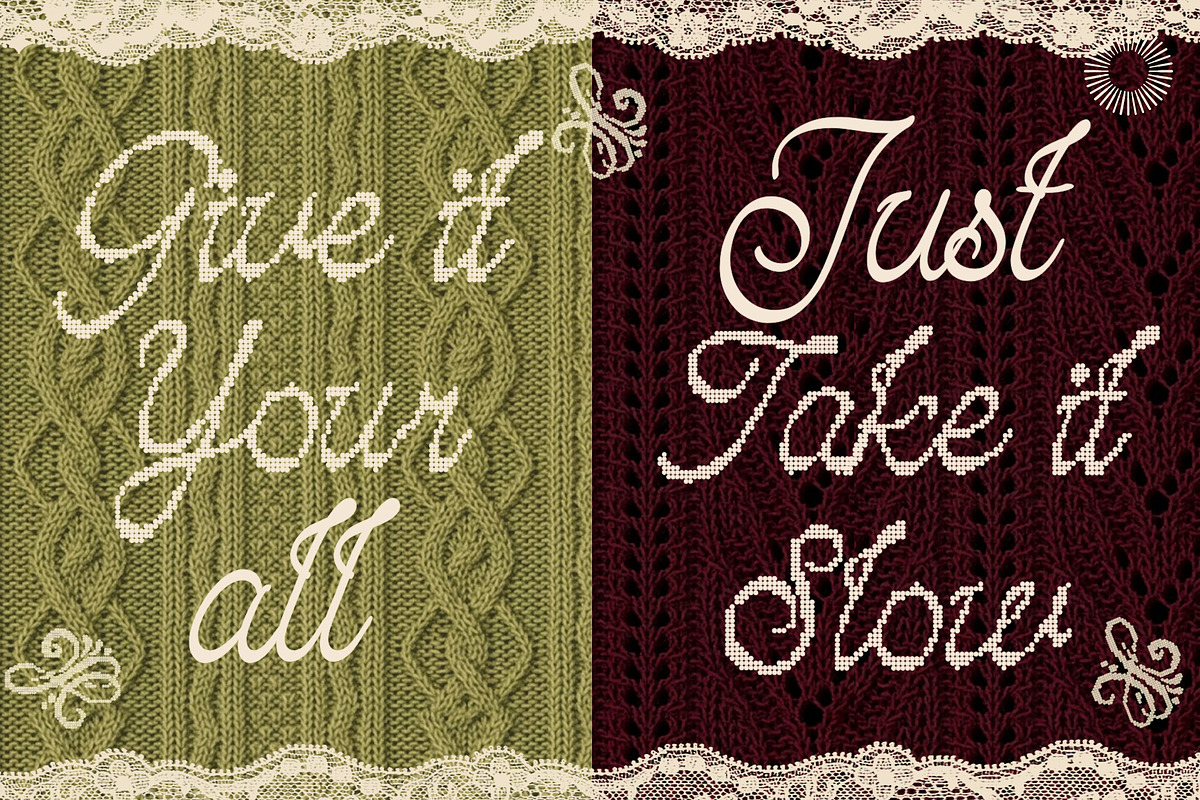 Dotted Knit - Embroidery Script, a Script Font by Setara Langit CreativeStd (Photo 5 of 12)