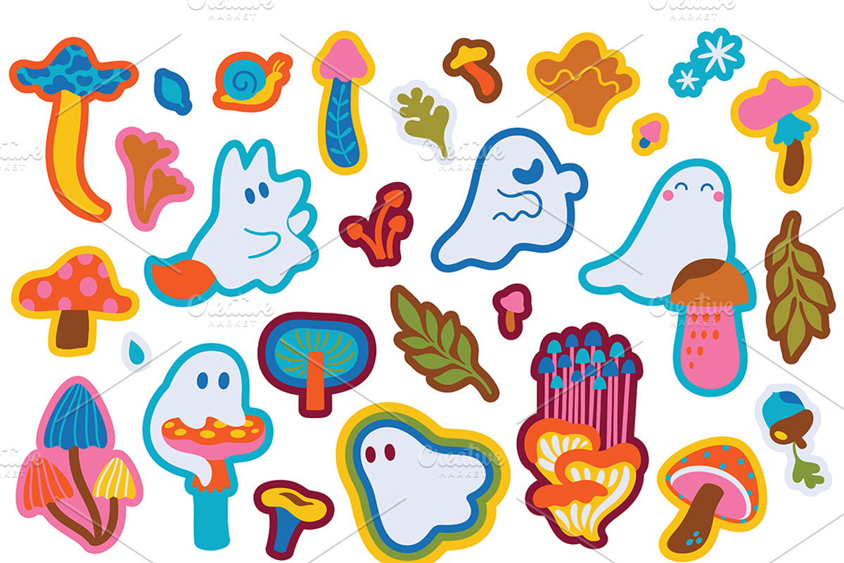 Tiny Weird Worlds Sticker Collection, an Object Illustration by PenguinHouse (Photo 11 of 18)
