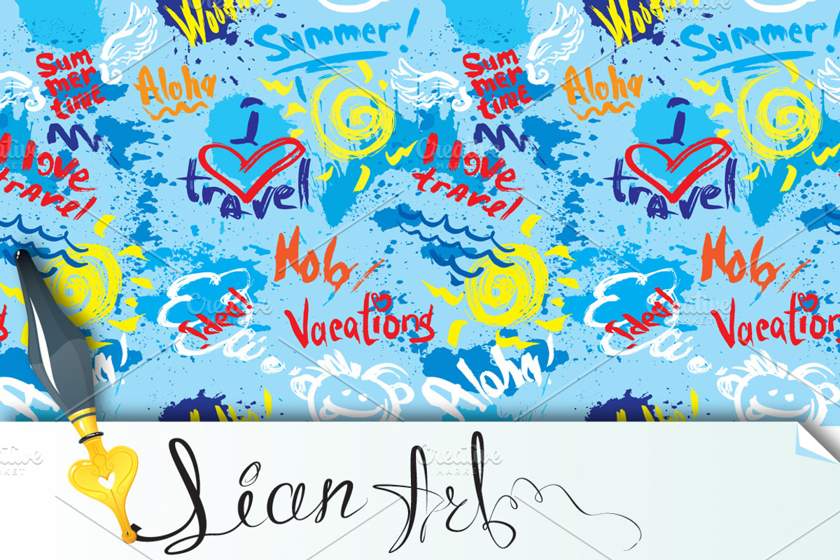 Seamless pattern - VACATIONS