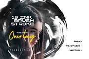 Ink Brush Stroke for Photo Overlay, a Brush Add-On by freeject.net (Thumbnail 1 of 5)