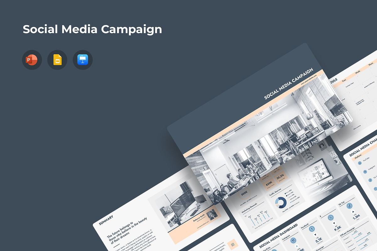 Social Media Campaign Presentation, a Presentation Template by JetzTemplates (Photo 1 of 4)