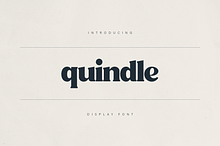 Quindle – Retro Serif Display Font