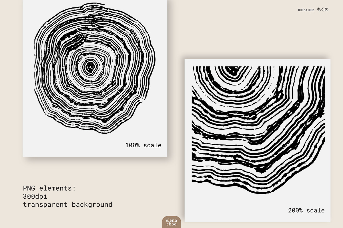 Mokume - ink textured brushwork, an Object Graphic by Elena Choo (Photo 6 of 11)