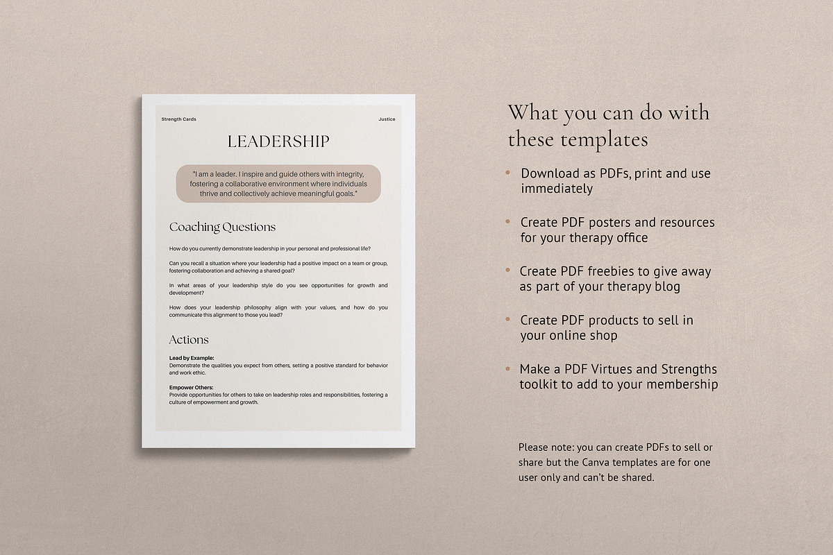 Strengths Flashcard Canva Templates, a Templates & Theme by Miri Campbell (Photo 4 of 8)