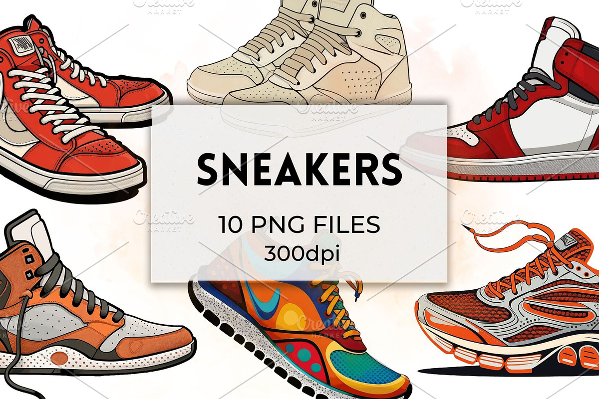Sneakers Clipart, Footwear Graphics, a Sport Illustration by QM_ART (Photo 1 of 7)