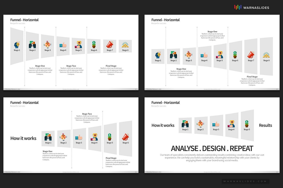 Funnel Diagram PowerPoint Templates, a Presentation Template by Warna Works (Photo 7 of 26)
