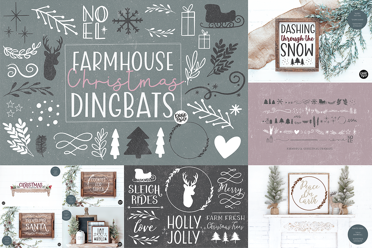 FARMHOUSE CHRISTMAS FONT BUNDLE, a Script Font by Blush Font Co. (Photo 25 of 26)