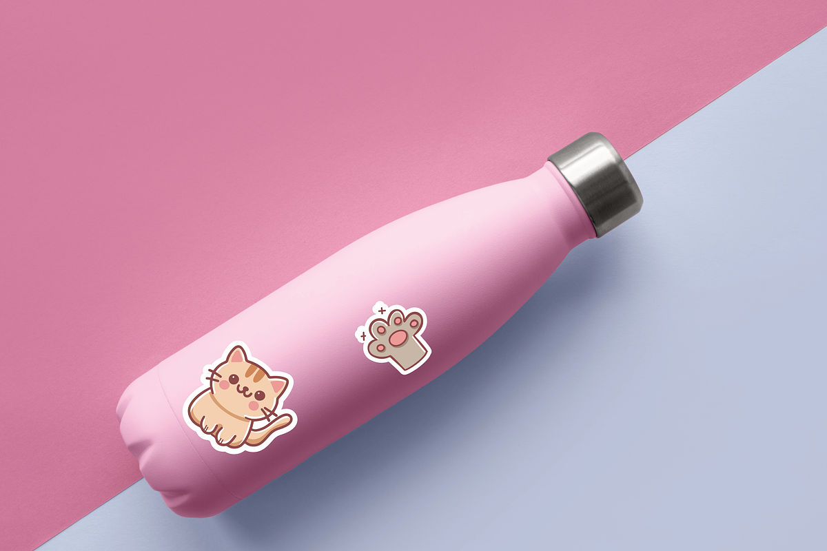 Cute Kawaii Cat Sticker Set, a Graphic by Dori Debreceni draws (Photo 3 of 4)