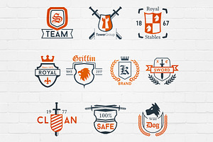 Crest Shield Badges Logos