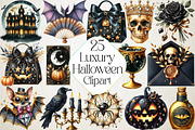 Luxury Black and Gold Halloween Clip, an Illustration by DreamPrint404 (Thumbnail 1 of 5)