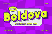 Boldova - Bold Funky Retro, a Sans Serif Font by Brand_Hero (Thumbnail 1 of 10)