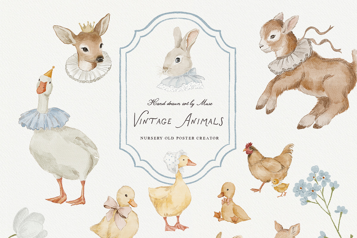 The Gentle Storybook Vintage Prints, a Background Graphic by Muse Artist (Photo 4 of 26)