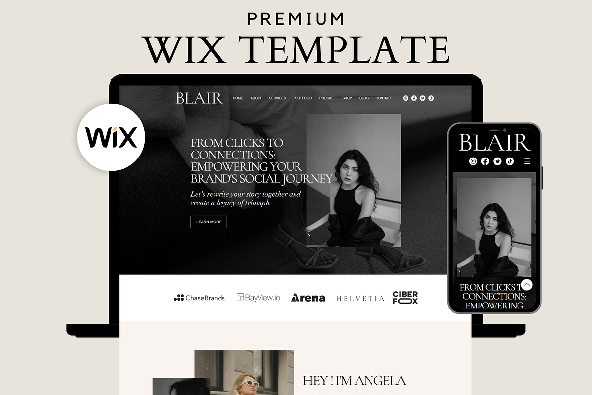 Luxury Wix Website Template, a Wix Template by AdvertFox (Photo 1 of 10)