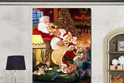 Christmas Santa Corgi Dog Wall Art, an Animal Illustration by Art Paradise Studios (Thumbnail 2 of 3)