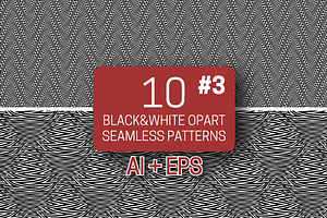 Black White Opart Patterns 3