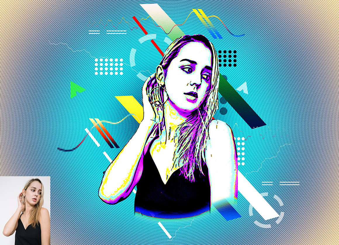 Portrait Abstract Photoshop Action, an Action Add-On by Studio Retouch (Photo 6 of 9)