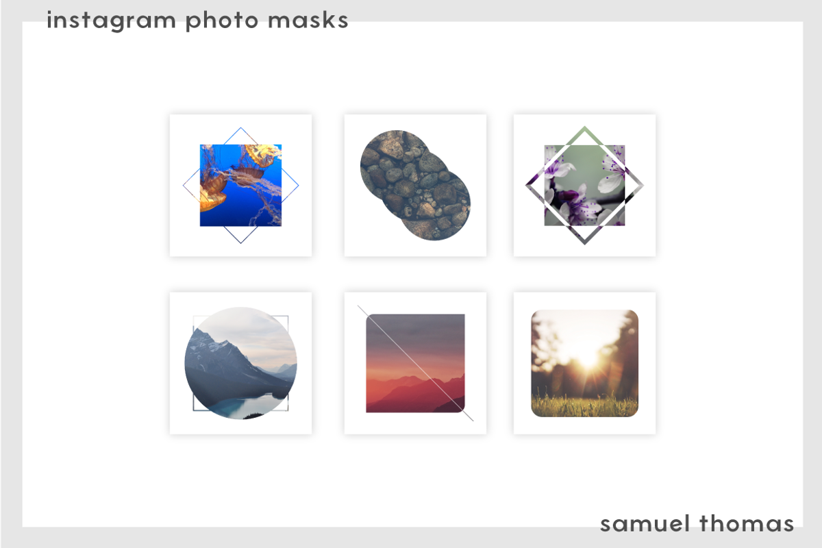 55 Instagram Photo Masks, a Templates & Theme by Uncommon Mockups (Photo 2 of 5)