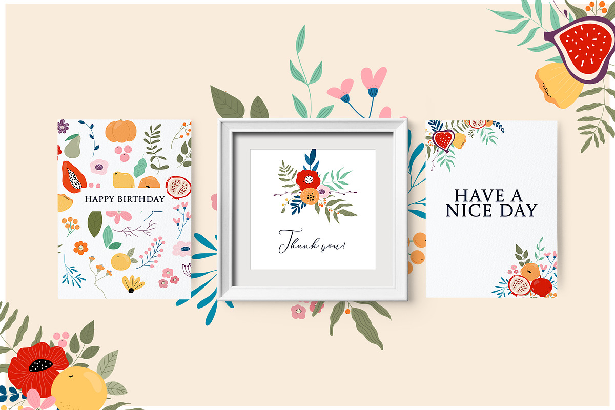 FLORAL GARDEN - clipart collection, a Texture Illustration by Spark Studio Brushes (Photo 6 of 7)