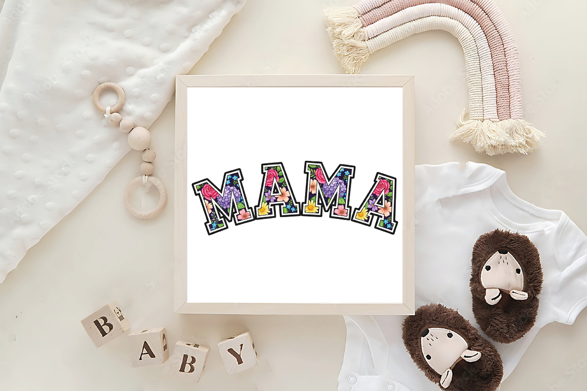 Floral Mama Spring Mothers Day Png, an Illustration by CraftArtStudio (Photo 4 of 4)