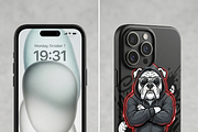 Gangster Bulldog Hoodie Art, a Shirt Mockup by Vector Stall (Thumbnail 10 of 13)