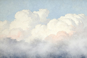 Dreamy Pastel Watercolor Cloudscape, a Decorative Illustration by Virgo Studio