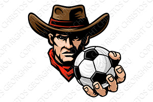 Cowboy Soccer Football Ball Sports