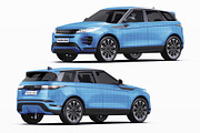 Luxury Compact SUV Wrap Mockup Set, a Product Mockup by Halal Graphic Studio (Thumbnail 11 of 15)