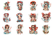 Whimsical Summer Fairy Clipart, a Seasonal Illustration by CitraGraphics (Thumbnail 2 of 6)